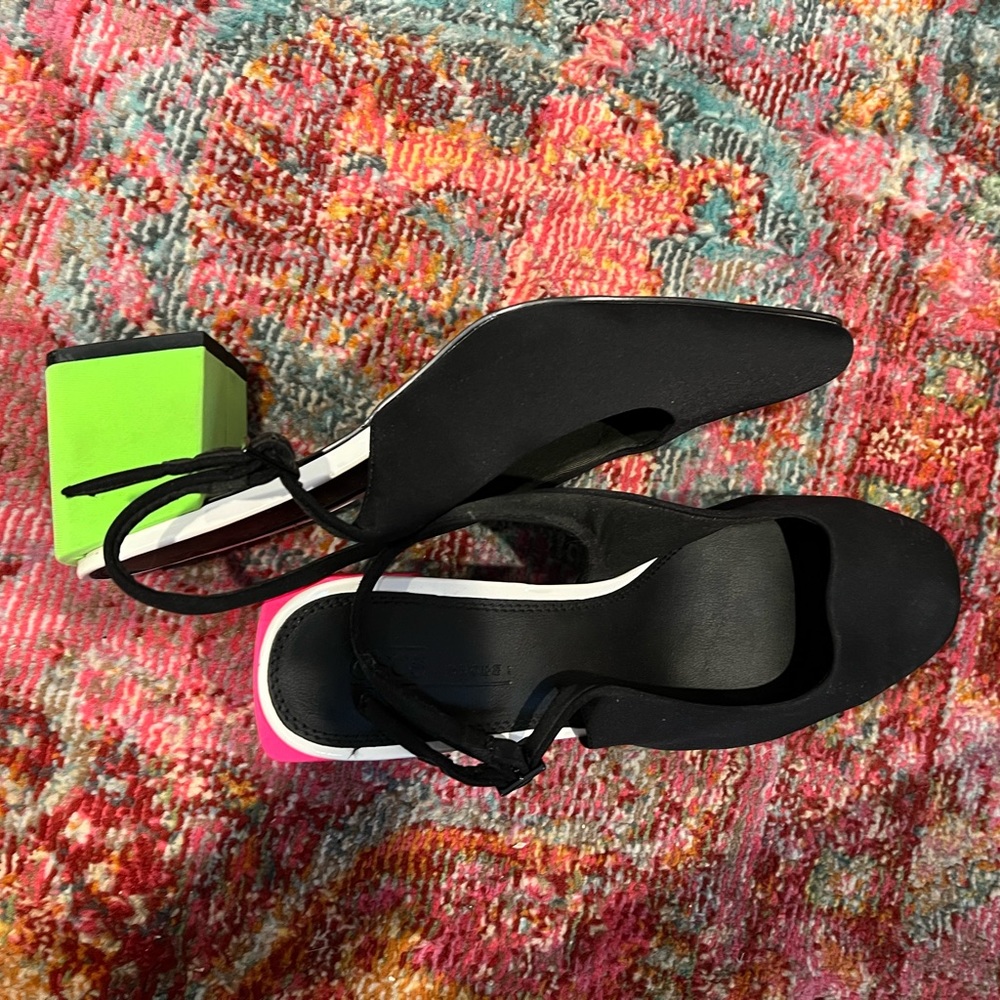 ASOS pink and green heeled mule - Picture 2 of 8
